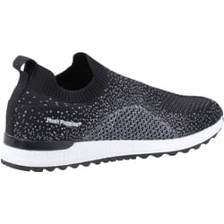 ) Hush Puppies Ennis Textile Women's Black Trainers - Black, 3 (Adults'
