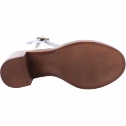 ) Hush Puppies Georgia Leather Women's White Sandals - White, 3 (Adults'