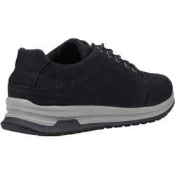 ) Hush Puppies Joseph Leather Men's Black Nubuck Lace-Up Shoes - Black, 6 (Adults'