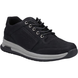 ) Hush Puppies Joseph Leather Men's Black Nubuck Lace-Up Shoes - Black, 7 (Adults'