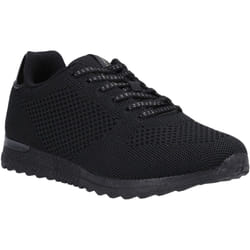 ) Hush Puppies Katrina Textile Women's Black Trainers - Black, 5 (Adults'