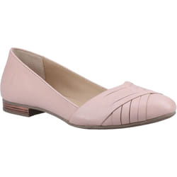) Hush Puppies Marley Ballerina Leather Women's Blush Flats - Pink, 4 (Adults'