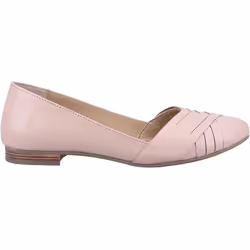 ) Hush Puppies Marley Ballerina Leather Women's Blush Flats - Pink, 4 (Adults'
