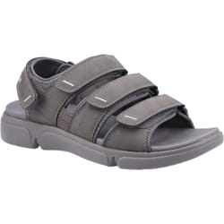 ) Hush Puppies Raul Polyurethane Men's Grey Sandals - Grey, 6 (Adults'