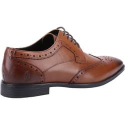 ) Hush Puppies Elliot Leather Men's Tan Brogues Shoes - Brown, 6 (Adults'