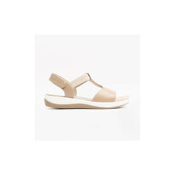 Hush Puppies SYLVIE Womens Leather Sandals Taupe - UK 8
