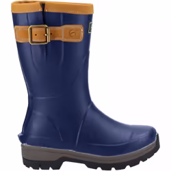 , Navy) Stratus Short Navy Unisex All Weather Short Wellingtons - 4 (Adults'