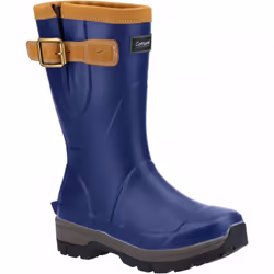 , Navy) Stratus Short Navy Unisex All Weather Short Wellingtons - 8 (Adults'