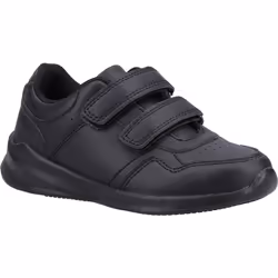 ) Hush Puppies Marling Easy Junior Polyurethane Black Shoes - Black, 10 (Adults'