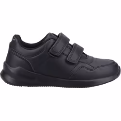 ) Hush Puppies Marling Easy Junior Polyurethane Black Shoes - Black, 10 (Adults'