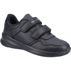 ) Hush Puppies Marling Easy Senior Polyurethane Black Shoes - Black, 3 (Adults'