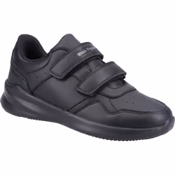 ) Hush Puppies Marling Easy Senior Polyurethane Black Shoes - Black, 4 (Adults'