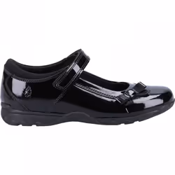 , Black) CARRIE SCHOOL SHOE JNR Black Girls Rip-Tape School Shoes - 13.5 (Children's