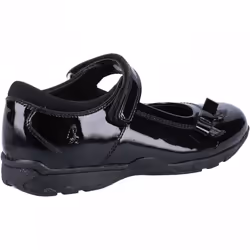, Black) CARRIE SCHOOL SHOE JNR Black Girls Rip-Tape School Shoes - 13.5 (Children's