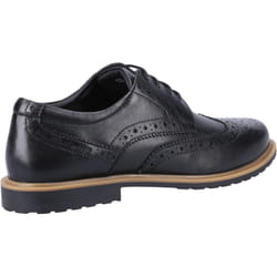 ) Hush Puppies Verity Leather Women's Black Brogues Shoes - Black, 5 (Adults'