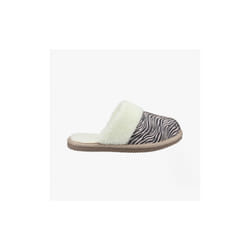 Hush Puppies ARIANNA Womens Suede Mule Slippers Black/White - UK 3