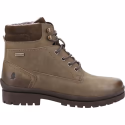 ) Hush Puppies Annay Leather Women's Khaki Boots - Brown, 3 (Adults'
