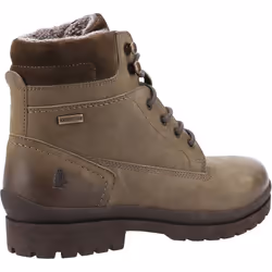 ) Hush Puppies Annay Leather Women's Khaki Boots - Brown, 6 (Adults'