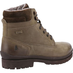 ) Hush Puppies Annay Leather Women's Khaki Boots - Brown, 6 (Adults'