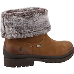 ) Hush Puppies Alice Leather Women's Camel Boots - Brown, 3 (Adults'