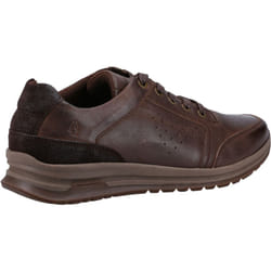 ) Hush Puppies Joseph Leather Men's Brown Leather Lace-Up Shoes - Brown, 10 (Adults'