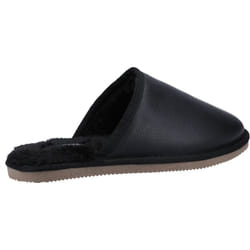 ) Hush Puppies Coady Suede Men's Black Slippers - Black, 6 (Adults'
