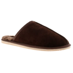 ) Hush Puppies Mens Slippers Mule Coady Leather brown UK Size - Brown, 7 (Adults'