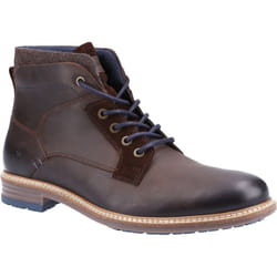 ) Hush Puppies Joel Leather Men's Brown Boots - Brown, 7 (Adults'