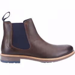 ) Justin | Brown | Mens Chelsea Boots - 9 (Adults'