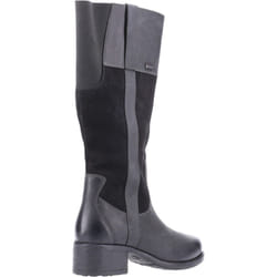 ) Hush Puppies Samara Leather Women's Black Boots - Black, 3 (Adults'