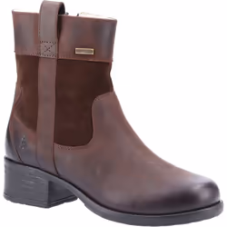 ) Hush Puppies Saskia Leather Women's Brown Boots - Brown, 3 (Adults'