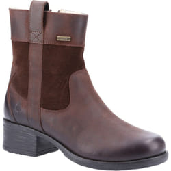 ) Hush Puppies Saskia Leather Women's Brown Boots - Brown, 3 (Adults'