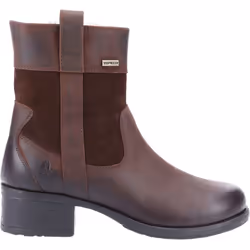 ) Hush Puppies Saskia Leather Women's Brown Boots - Brown, 3 (Adults'