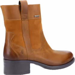 ) Hush Puppies Saskia Leather Women's Tan Boots - Brown, 3 (Adults'