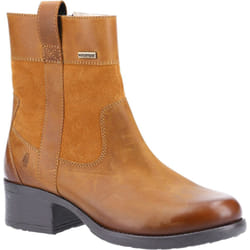 ) Hush Puppies Saskia Leather Women's Tan Boots - Brown, 6 (Adults'