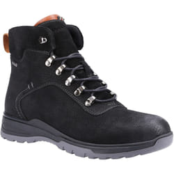 ) Hush Puppies Paul Leather Men's Black Nubuck Boots - Black, 7 (Adults'
