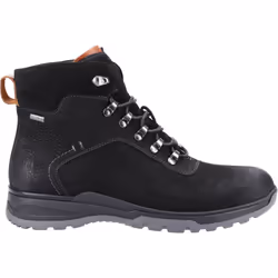 ) Hush Puppies Paul Leather Men's Black Nubuck Boots - Black, 7 (Adults'