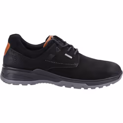 ) Hush Puppies Pele Leather Men's Black Nubuck Lace-Up Shoes - Black, 7 (Adults'
