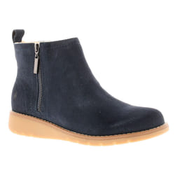) Hush Puppies Womens Boots Ankle Libby Leather Zip navy UK Size - Navy, 4 (Adults'