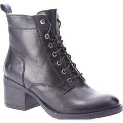 ) Hush Puppies Harriet Leather Women's Black Boots - Black, 4 (Adults'