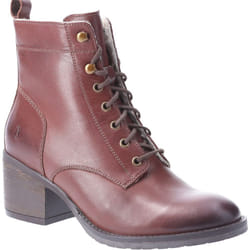 ) Hush Puppies Harriet Leather Women's Brown Boots - Brown, 3 (Adults'