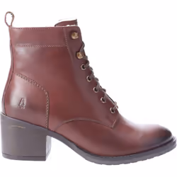 ) Hush Puppies Harriet Leather Women's Brown Boots - Brown, 6 (Adults'
