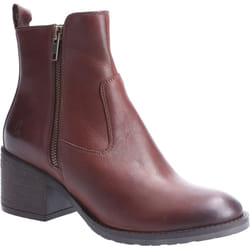 ) Hush Puppies Helena Leather Women's Brown Boots - Brown, 6 (Adults'