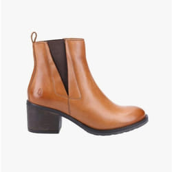 Hush Puppies HERMIONE Womens Leather Boots Tan - UK 5