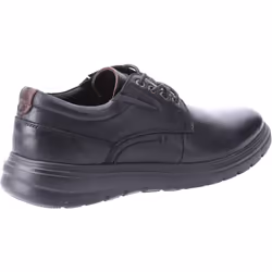 ) Hush Puppies Triton Leather Men's Black Lace-Up Shoes - Black, 6 (Adults'