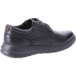 ) Hush Puppies Triton Leather Men's Black Lace-Up Shoes - Black, 6 (Adults'