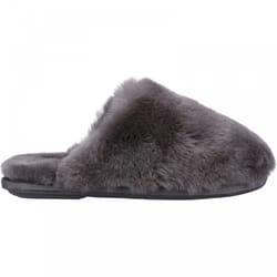 , Grey) Salperton Grey Ladies Sheepskin Mule Slippers - 3 (Adults'