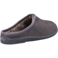 ) Hush Puppies Ashton Suede Men's Grey Slippers - Grey, 9 (Adults'