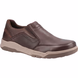 ) Hush Puppies Fletcher Leather Men's Coffee Loafers - Brown, 6 (Adults'