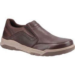 ) Hush Puppies Fletcher Leather Men's Coffee Loafers - Brown, 6 (Adults'
